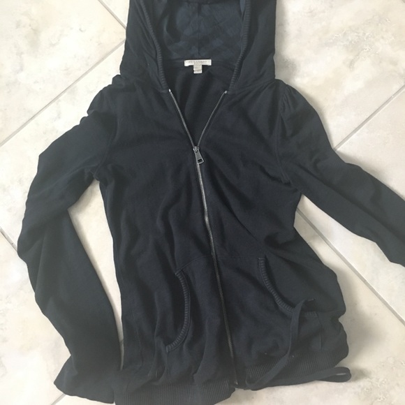 black burberry zip up